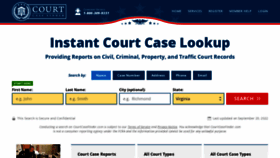 What Courtcasefinder.com website looked like in 2022 (1 year ago)