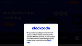 What Clockodo.com website looked like in 2022 (1 year ago)
