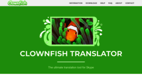 What Clownfish-translator.com website looked like in 2022 (1 year ago)