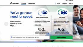 What Centurytel.com website looked like in 2022 (1 year ago)