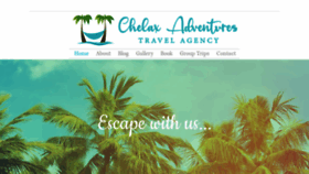 What Chelaxadventures.com website looked like in 2022 (1 year ago)