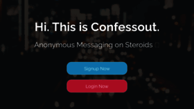 What Confessout.com website looked like in 2022 (1 year ago)
