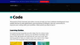 What Code.tutsplus.com website looked like in 2022 (1 year ago)