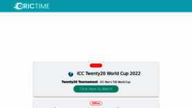 What Crictime.is website looked like in 2022 (1 year ago)
