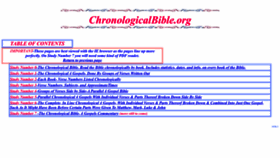 What Chronologicalbible.org website looked like in 2022 (1 year ago)