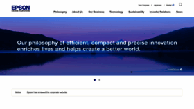 What Corporate.epson website looked like in 2022 (1 year ago)