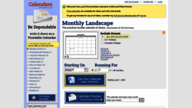 What Calendarsthatwork.com website looked like in 2022 (1 year ago)