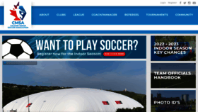 What Calgaryminorsoccer.com website looked like in 2022 (1 year ago)