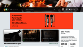 What Cheftalk.com website looked like in 2022 (1 year ago)