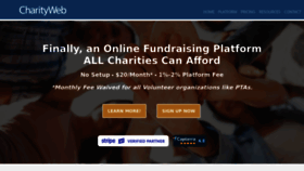 What Charityweb.com website looked like in 2022 (1 year ago)