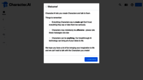 What Character.ai website looked like in 2022 (3 years ago)