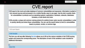 What Cve.report website looked like in 2022 (1 year ago)