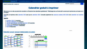 What Calendriergratuit.fr website looked like in 2022 (1 year ago)