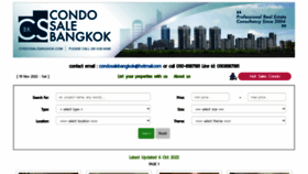 What Condosalebangkok.com website looked like in 2022 (1 year ago)