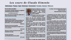 What Claude-gimenes.fr website looked like in 2022 (1 year ago)