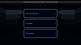 What Carsecrets.com website looked like in 2022 (1 year ago)
