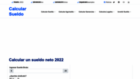What Calcularsueldo.com.ar website looked like in 2022 (1 year ago)