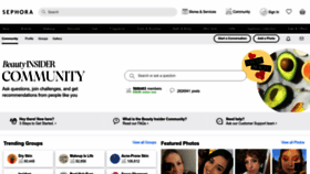 What Community.sephora.com website looked like in 2022 (1 year ago)