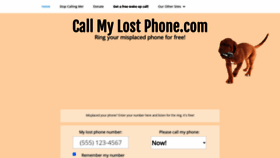 What Callmylostphone.com website looked like in 2022 (1 year ago)