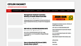 What Ceylonvacancy.com website looked like in 2022 (1 year ago)