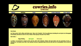 What Cowries.info website looked like in 2022 (1 year ago)