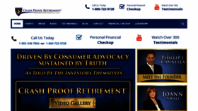 What Crashproofretirement.com website looked like in 2022 (1 year ago)