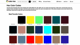 What Color-hex.org website looked like in 2022 (1 year ago)