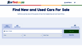 What Carfind.co.za website looked like in 2022 (1 year ago)