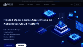 What Cloudclusters.io website looked like in 2022 (2 years ago)