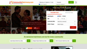 What Communitymatrimony.com website looked like in 2022 (1 year ago)