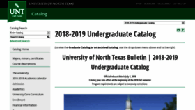 What Catalog.unt.edu website looked like in 2022 (1 year ago)