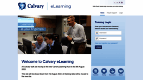 What Calvary.e3learning.com.au website looked like in 2022 (1 year ago)