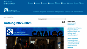 What Catalog.lwtech.edu website looked like in 2022 (1 year ago)