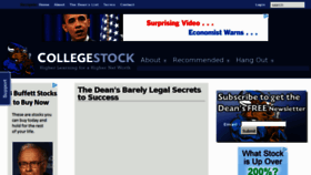 What Collegestock.com website looked like in 2011 (12 years ago)