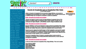 What Cancionfeliz.com website looked like in 2022 (1 year ago)