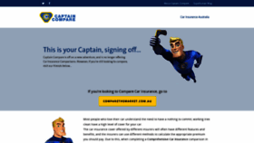 What Captaincompare.com.au website looked like in 2022 (1 year ago)