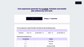 What Crontab.cronhub.io website looked like in 2023 (2 years ago)