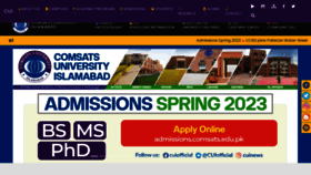 What Comsats.edu.pk website looked like in 2023 (1 year ago)