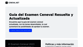 What Ceneval.net website looked like in 2023 (1 year ago)