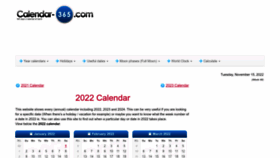 What Calendar-365.com website looked like in 2023 (1 year ago)