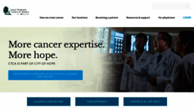 What Cancercenter.com website looked like in 2023 (1 year ago)