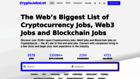 What Cryptojobslist.com website looked like in 2023 (1 year ago)