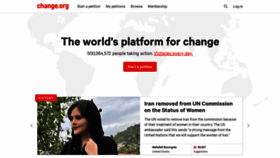 What Change.org website looked like in 2023 (1 year ago)