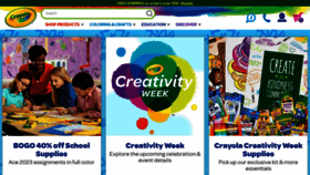 What Crayola.com website looked like in 2023 (1 year ago)