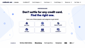 What Creditcards.com website looked like in 2023 (1 year ago)