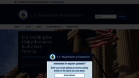 What Commerce.gov website looked like in 2023 (1 year ago)