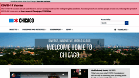 What Chicago.gov website looked like in 2023 (1 year ago)