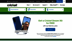 What Cricketwireless.com website looked like in 2023 (1 year ago)