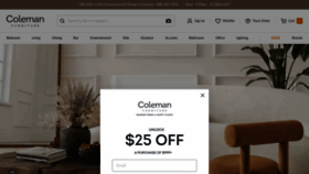 What Colemanfurniture.com website looked like in 2023 (1 year ago)
