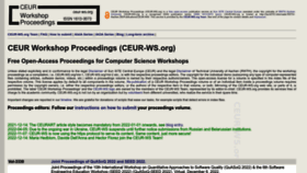 What Ceur-ws.org website looked like in 2023 (1 year ago)